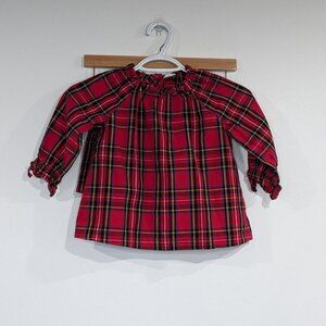 *3/$10* Crewcuts Plaid Blouse Red Size 4-5